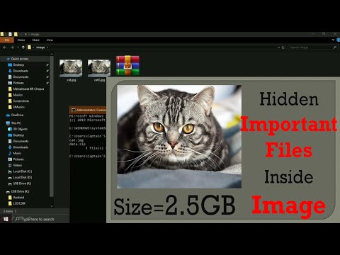 How to hide data inside image || Hide any Files inside image || CMD hide data in image || Spy Image