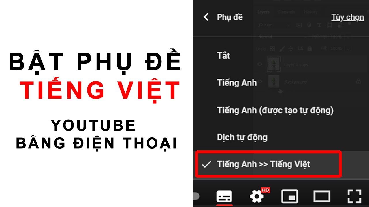 Cách Bật Phụ Đề Tiếng Việt trên Youtube Nước Ngoài Bằng Điện Thoại
