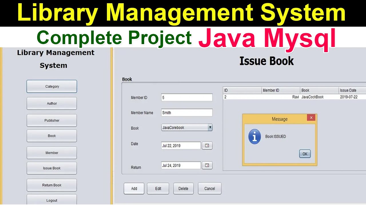 Build a Complete Library Management System in Java with Mysql!