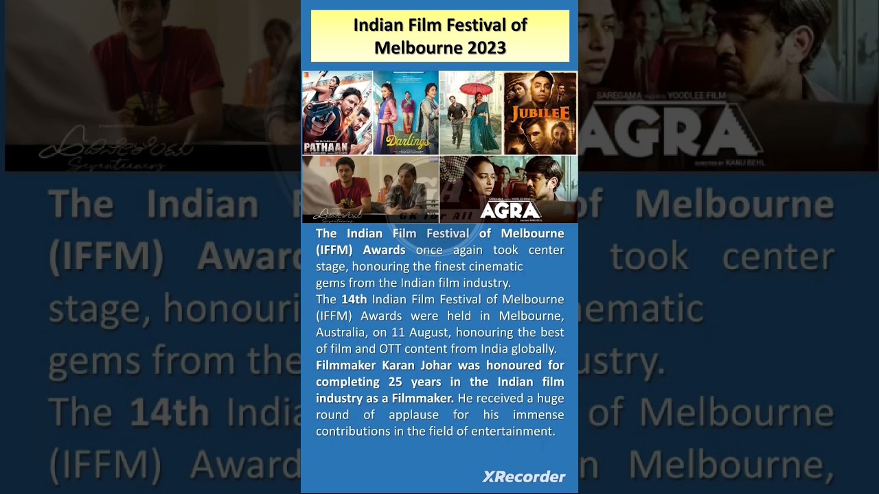 Indian Film Festival Melbourne 2023 Awards 🎬