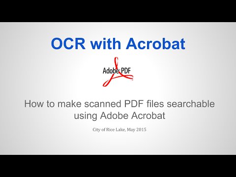 Create Searchable PDFs with Acrobat OCR