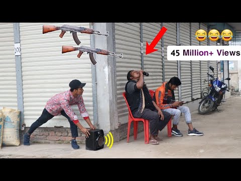 Fake Firing PRANK | Fake G-U-N shot PRANK on Public  Awesome Reaction|( Part 3) By - ComicaL TV