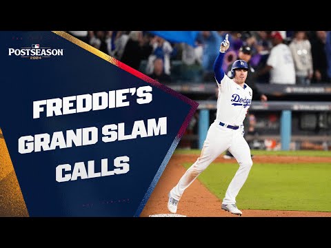 Hear ALL the AMAZING calls of Freddie Freeman's HISTORIC grand slam in Game 1 of the #WorldSeries 🎙️