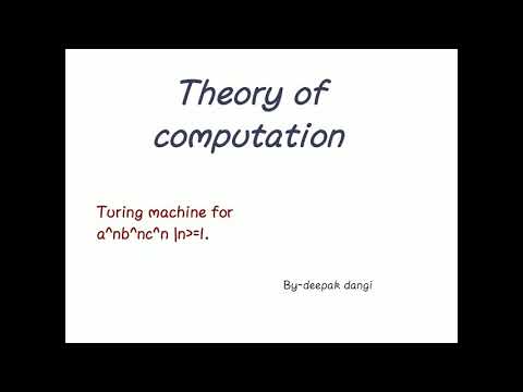 Turing Machine for the Language a^n b^n c^n