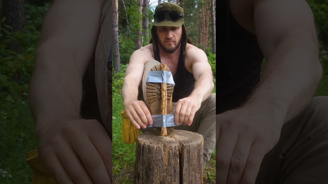 DIY Waterproof Boots with Duct Tape & Bag for Bushcraft & Camping 🥾