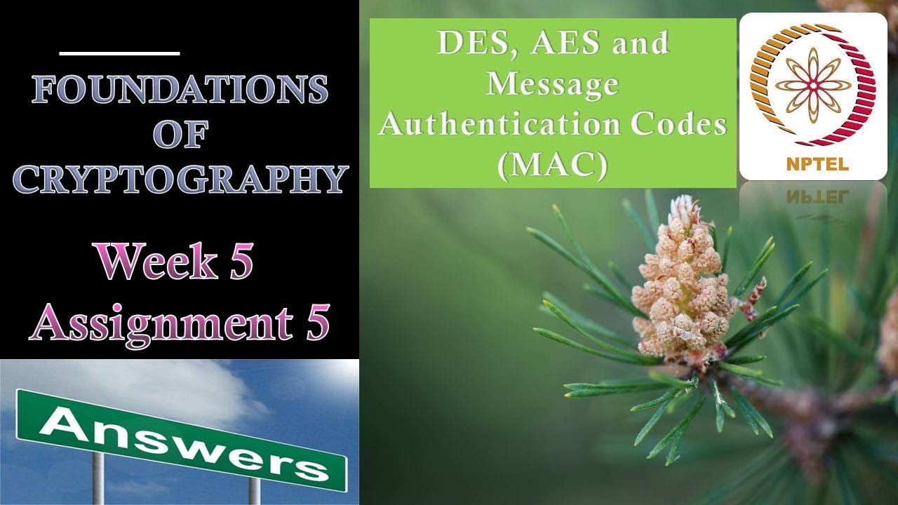 Week 5 NPTEL Cryptography Assignment Solutions 🔐