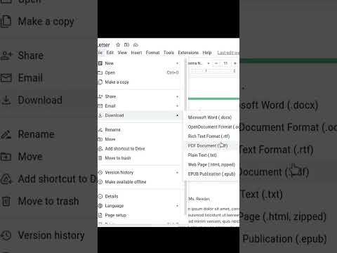 How to Make Google Doc a PDF