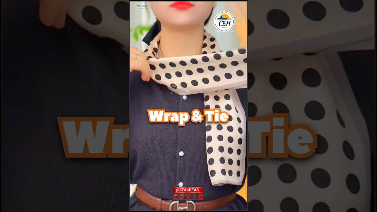 Latest Silk Ribbon Scarf with Cardigan ✨