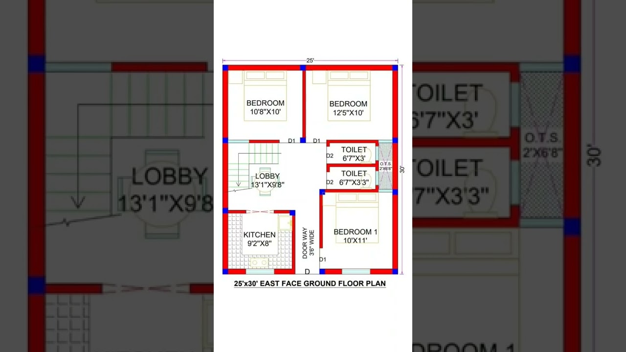 25 × 30 house plan, 25 by 30 home plan, 25*30 house plan, home plan, #short #homedesign #homeplan