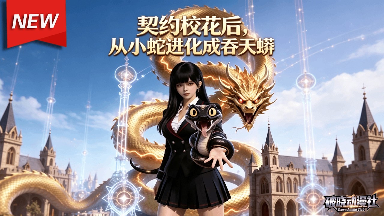MULTISUB📢新番上线《契约校花后,从小蛇进化成吞天蟒》第1~60集丨开局变身最弱黑蛇被校花契约,遭全校嘲讽,解锁吞噬系统绝境爆发惊艳全场!#最新漫剧 #破晓动漫社