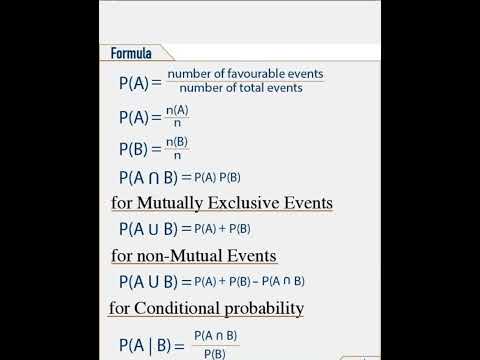 Basic Statistics & Probability Formulas #shortmathvideo