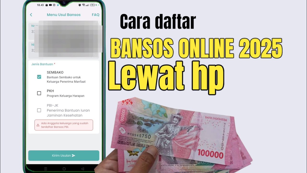 Panduan Daftar Bansos 2025 Online di Aplikasi Cek Bansos