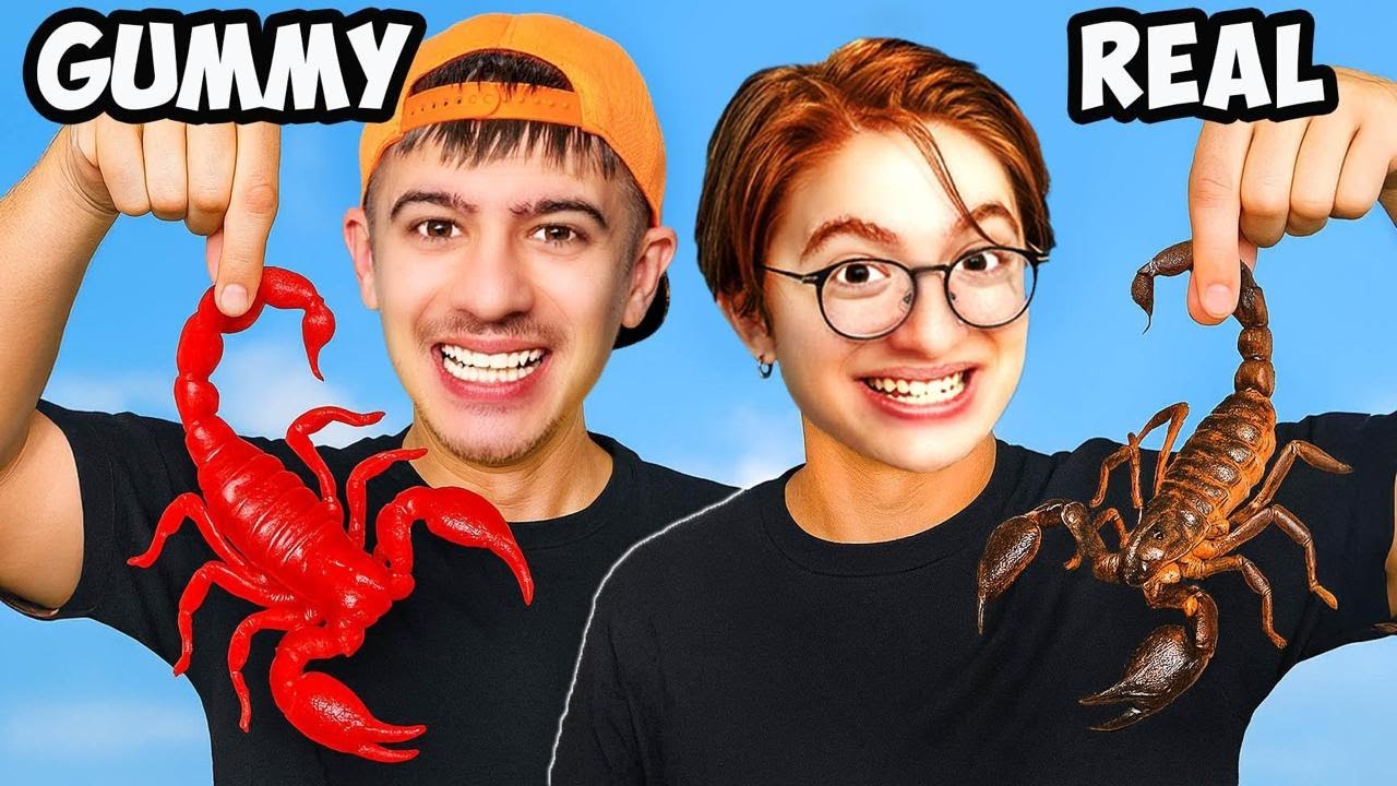 Gummy vs Real Food Challenge! 🍬