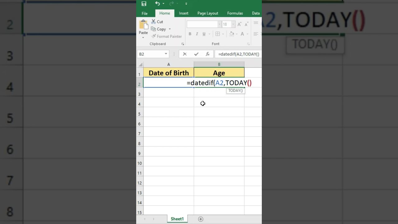Easily Calculate Age from Birthdate in Excel π