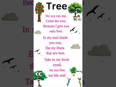 Tree English Poem | English Poem for Kids | Poem in English for Kids | Poems | Kids Poems 👦👧