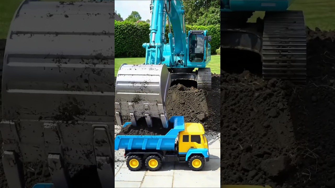 Seru! Ekskavator Berat Angkut Pasir ke Truk Mainan ππ | Episode 3