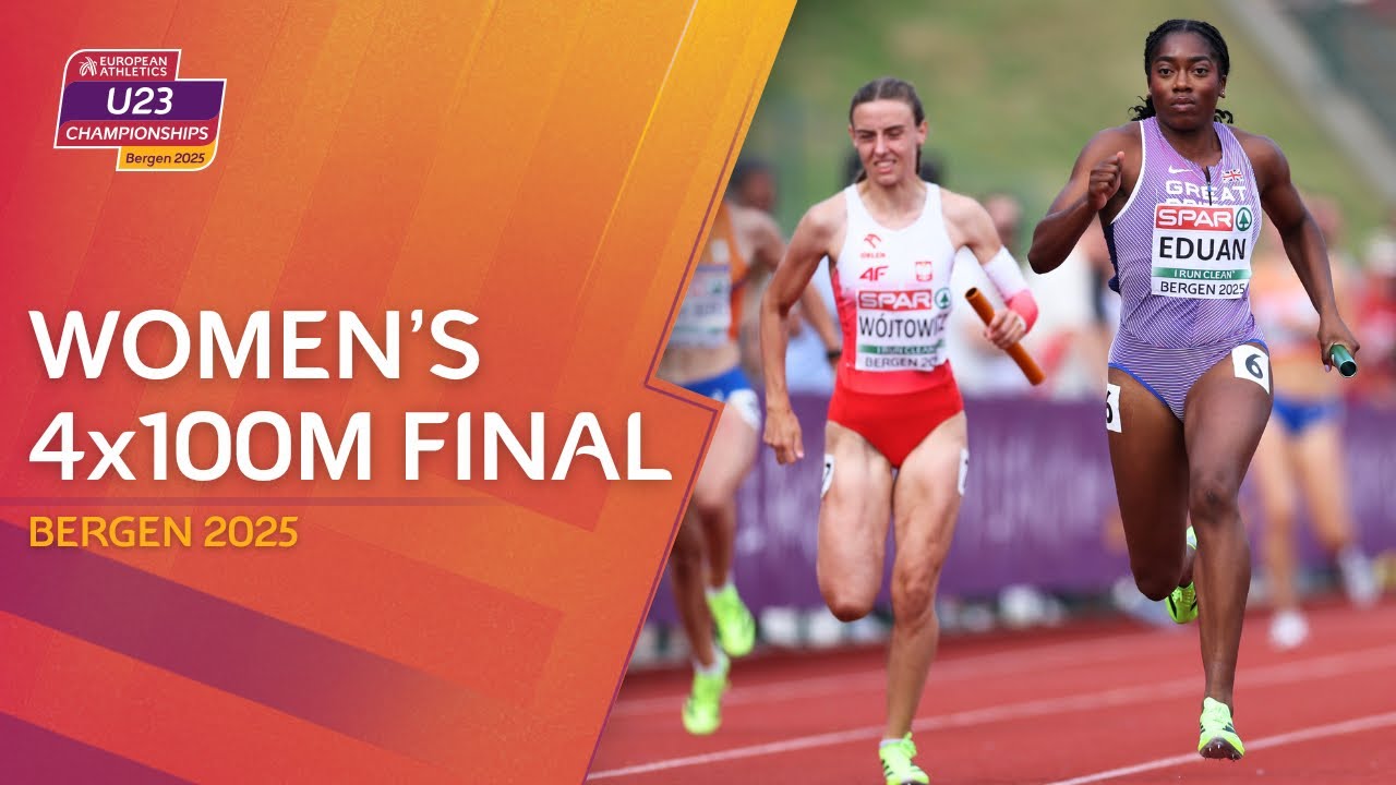 Women’s 4x100m Relay Breaks Championship Record at Bergen 2025 🏅