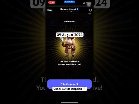 Hamster Kombat 09 August Daily Cipher Code