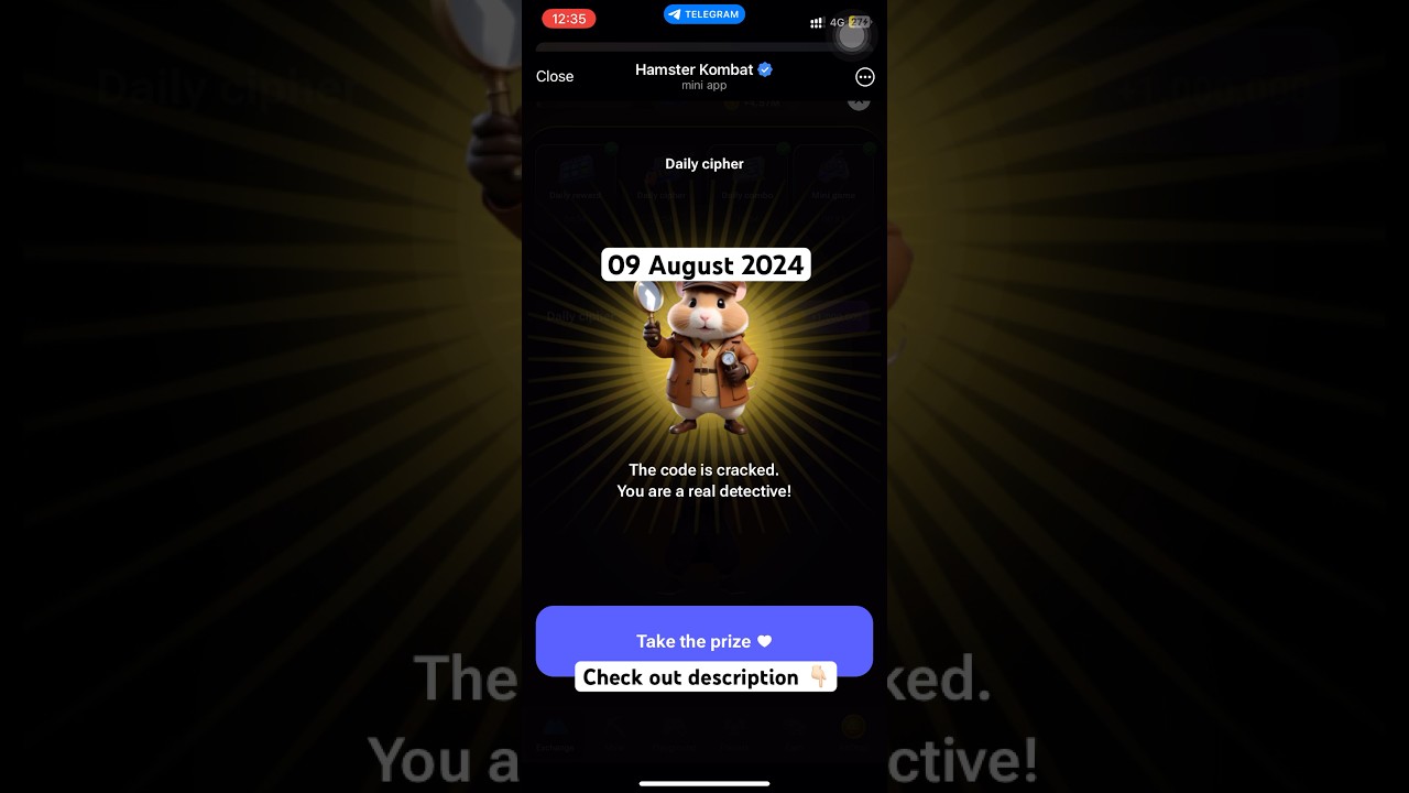 Hamster Kombat Daily Cipher Challenge 🐹 - August 9