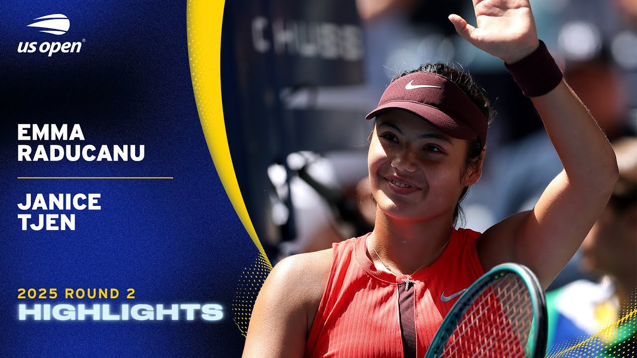 Emma Raducanu vs. Janice Tjen | Exciting 2025 US Open Round 2 Highlights 🎾