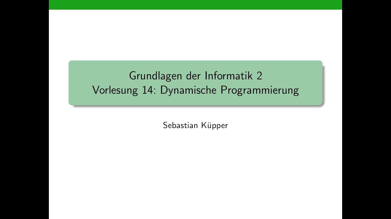Informatik 2: Dynamische Programmierung – Effektive Lösungen mit Rekursion 🧠