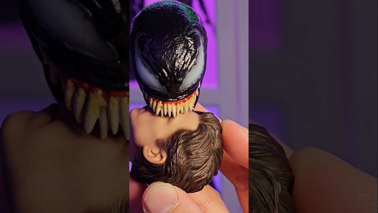 Hot Toys Venom Tongue Eats Spider-Man!! #hottoys #marvel #venom #spiderman