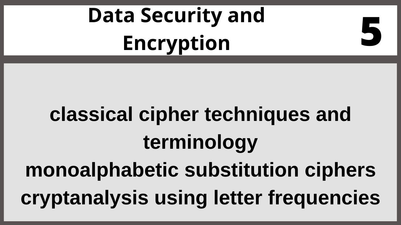 Understanding Classical Encryption Techniques in Data Security 🔐 | Hindi/Urdu Lecture 05