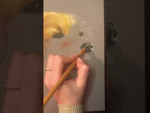 How to Draw a dog nose with only 3 pencils #art #drawing #shortswithcamilla