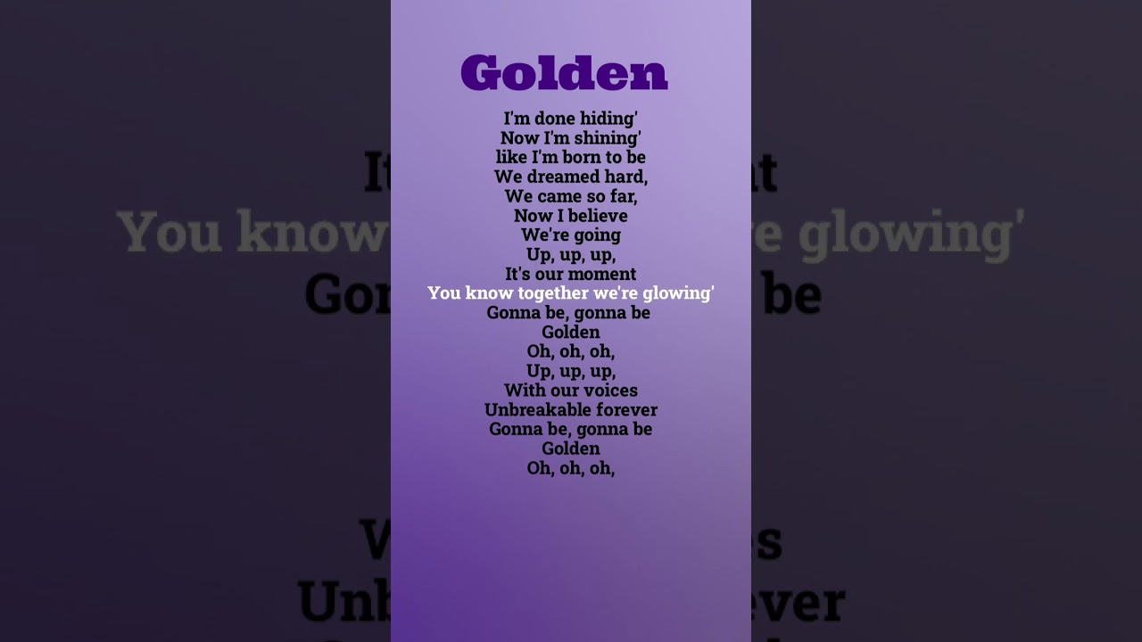 K-pop Demon Hunter - Golden 🎶 | Official Lyrics & Catchy Tune