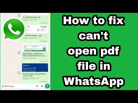 How to fix can't open pdf file in WhatsApp problem | pdf file not opening in WhatsApp