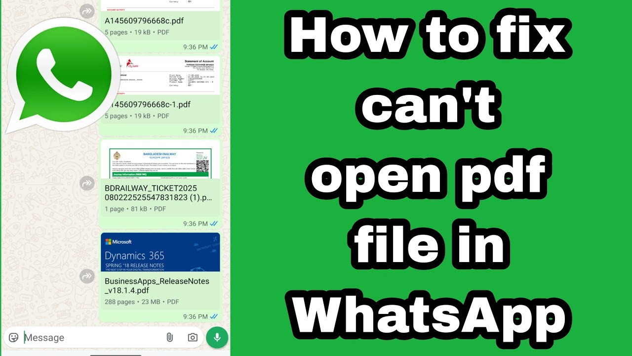 Troubleshooting: PDF Files Not Opening in WhatsApp