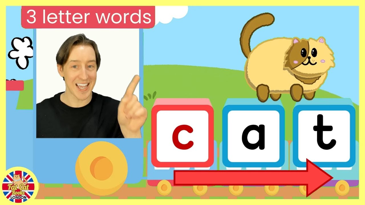 3 Learn 3-Letter Words with -at Family 📚