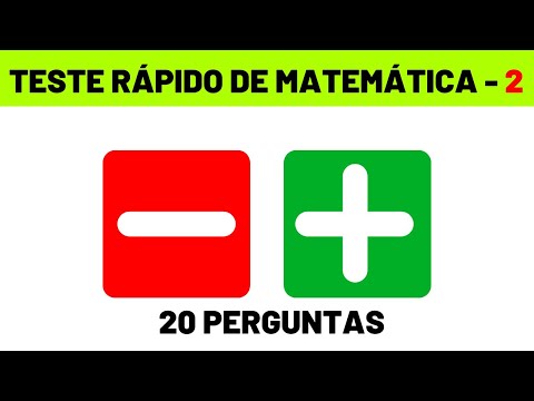 ➥ Teste Rápido de Matemática | Cálculo Mental Com Adição e Subtração | Matemática Básica
