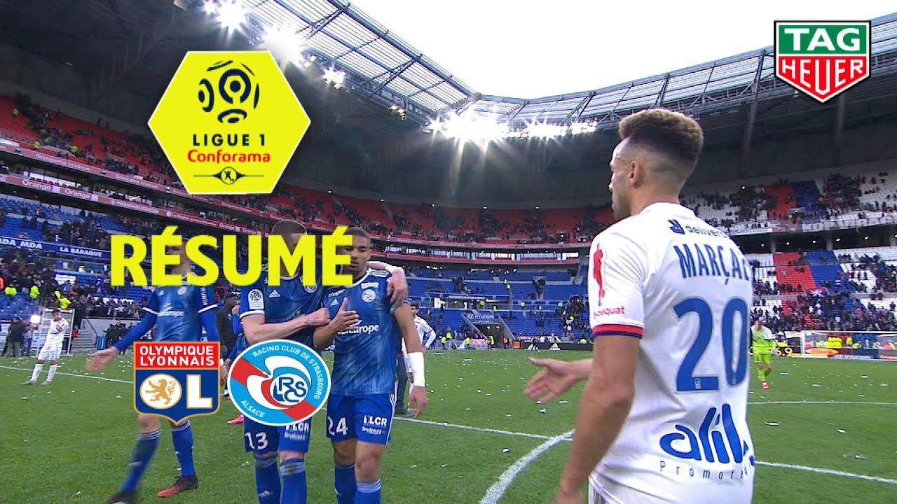 Résumé du Match Olympique Lyonnais vs RC Strasbourg Alsace (1-1) - Highlights de la 25e Journée Ligue 1 2019/20 ⚽