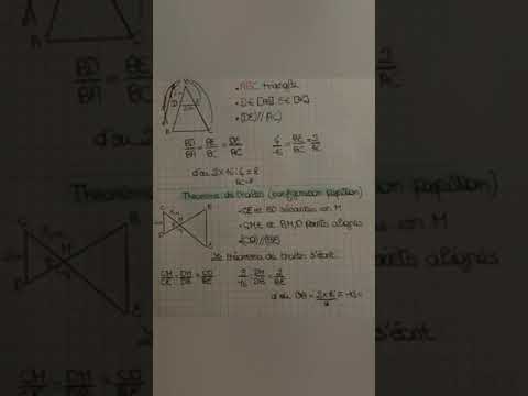 le théorème de Thalès #fichederevision #entraidecours