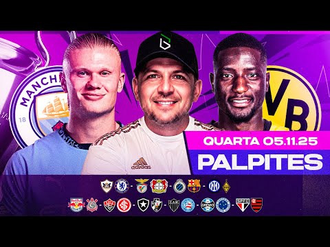 PALPITES DE FUTEBOL PARA 05 11 2025 (QUARTA-FEIRA) | Boleiros Tips