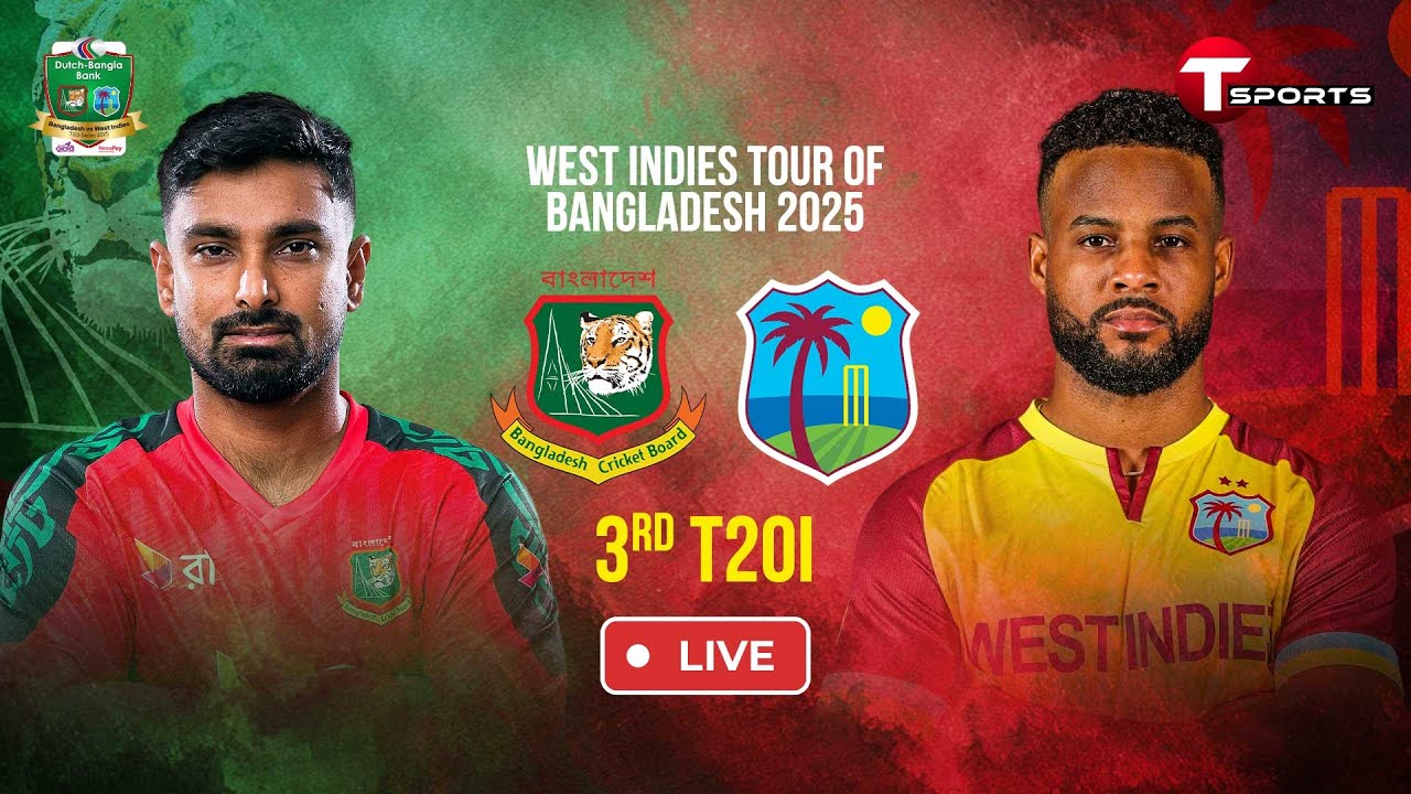 Live: Bangladesh vs West Indies 3rd T20I – Watch the Action Now! 🏏