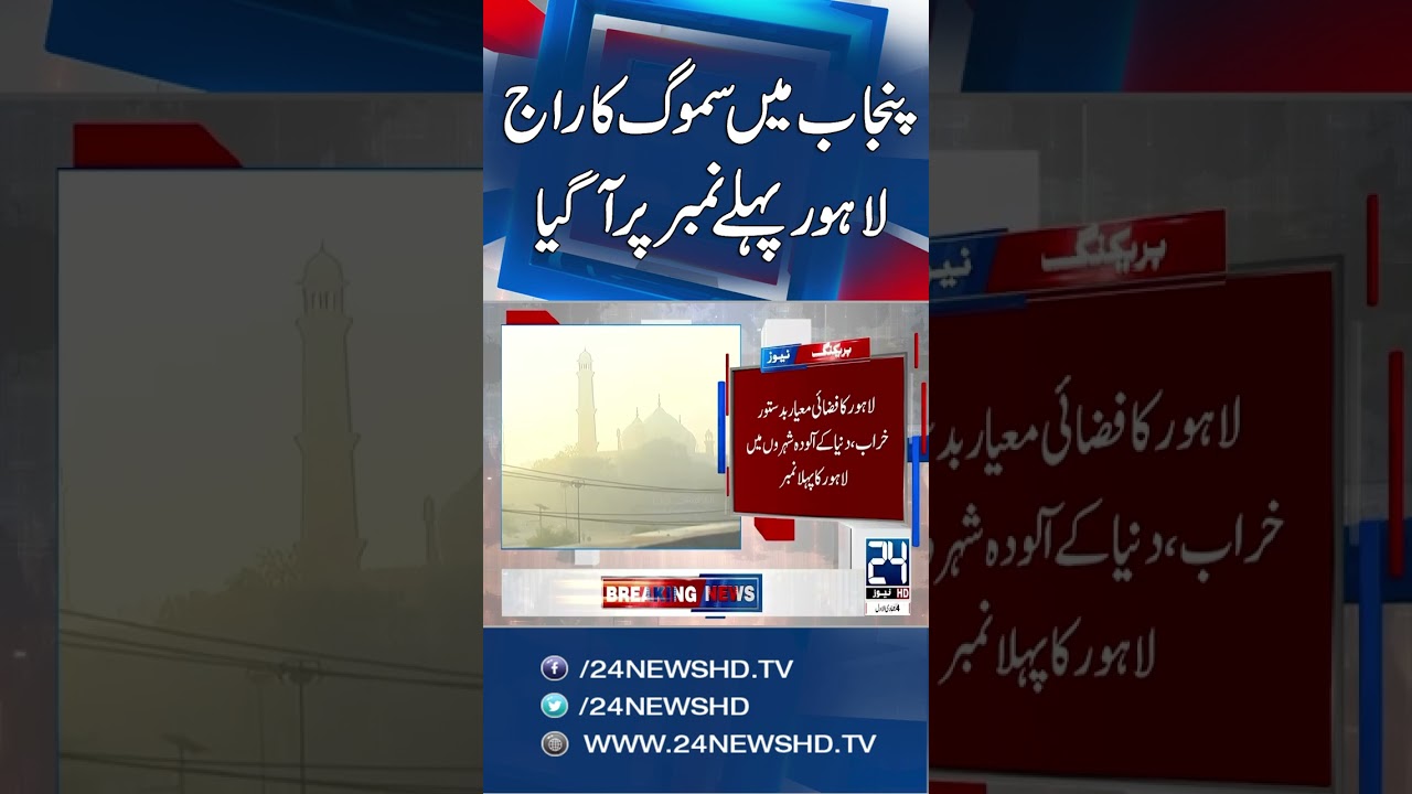 Lahore Tops List of World's Most Polluted Cities Amid Rising Smog 🌫️