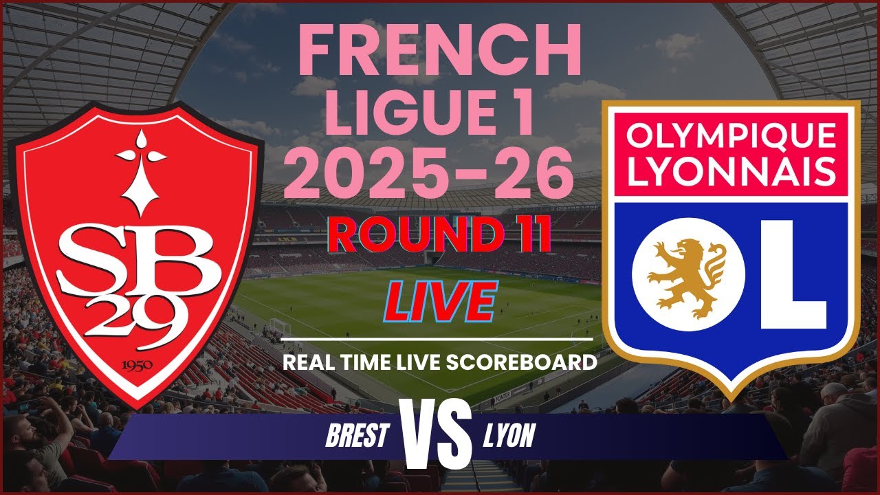 Live Scores: Brest vs Lyon | Ligue 1 Round 11 (2025-26) ⚽