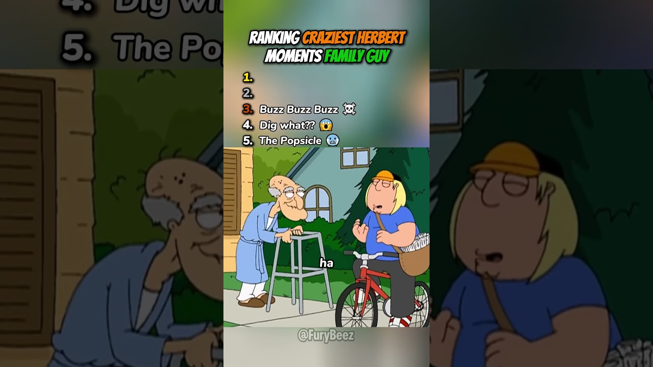 Top 10 Craziest Herbert Moments in Family Guy 🤣