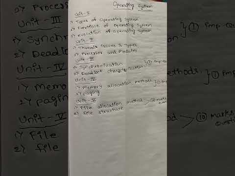 JNTUA R23//operating system for important questions//#viralshort #importantquestions #trending #exam