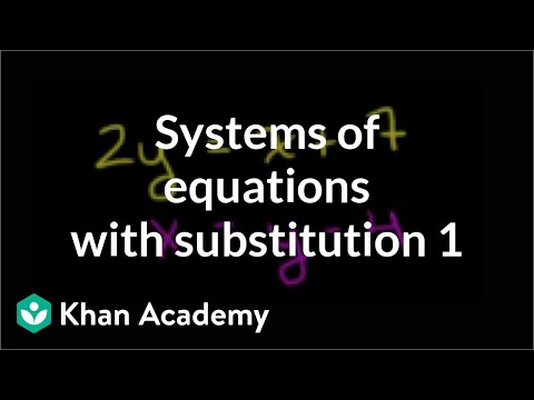 The substitution method | Systems of equations | 8th grade | Khan Academy