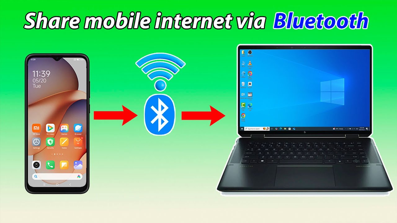 How to connect mobile internet to laptop via bluetooth in windows 10