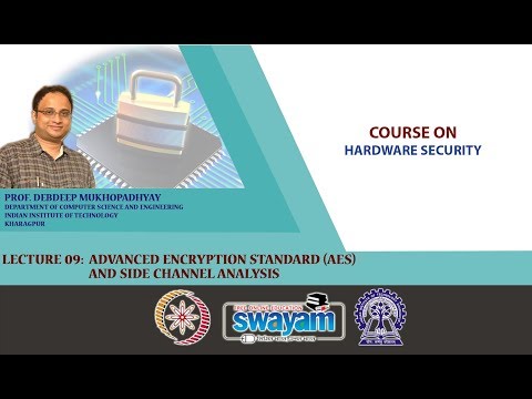 Lecture 09 : Advance Encryption Standard(AES)and Side Channel Analysis
