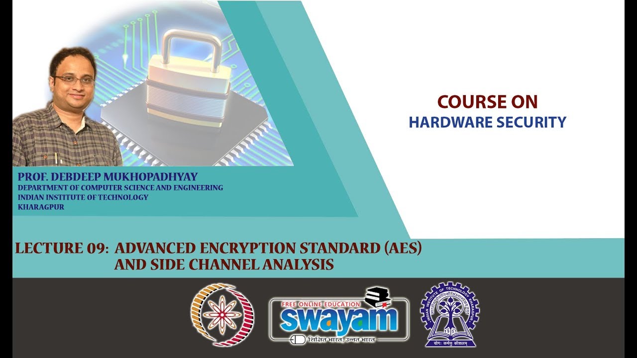 Lecture 09: Advanced Encryption Standard (AES) and Side Channel Analysis