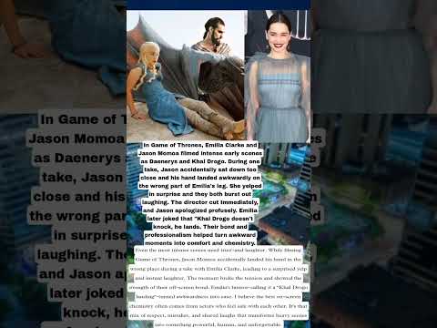 In Game Of Thrones, Emilia Clarke And Jason Momoa Early As Daenerys And Khal Drago. Jason Sat Down