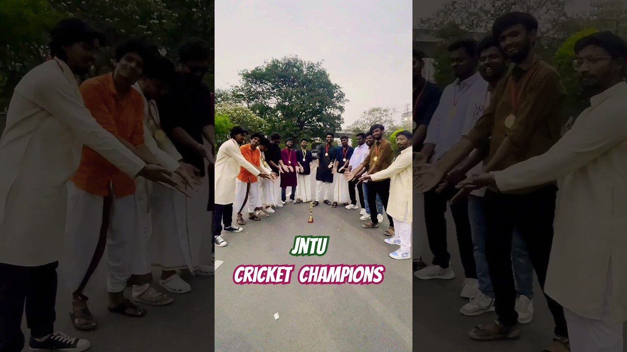 JNTUH Traditional Day 2025 |Cricket Champions 🏆, Dance Performances 👌🏻 #ytshorts #shortsintelugu