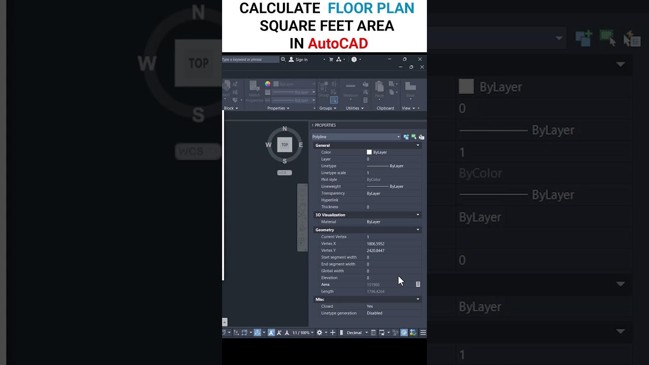 Easily Calculate Square Feet Area in AutoCAD 🏢 | Step-by-Step Tutorial