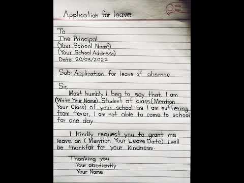 Application for absent | Application for absent in School | Absent application |Application |