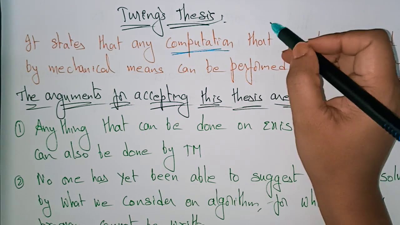 Turing Thesis & Turing Machines Explained 🤖